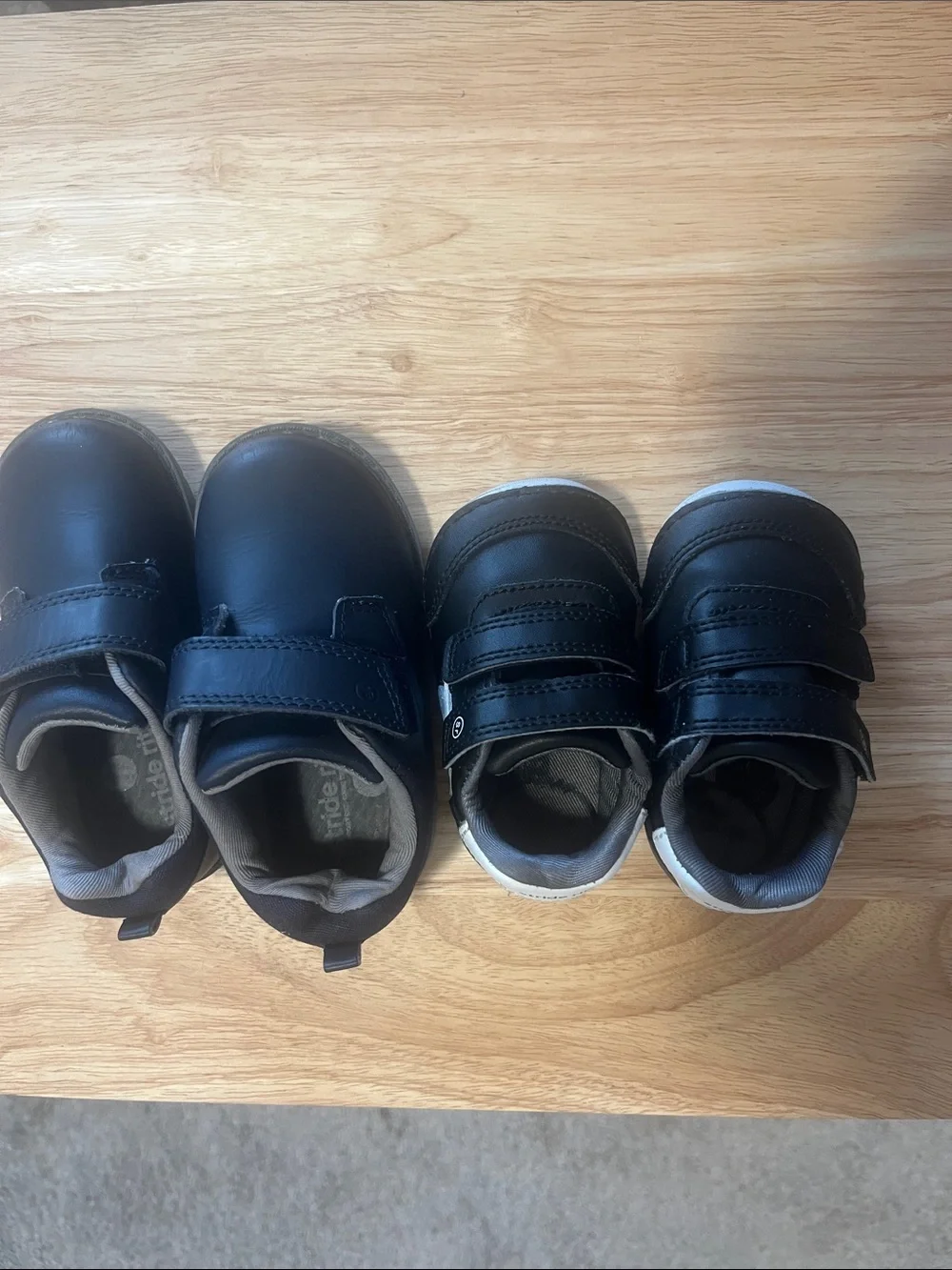 Stride Rite Navy Blue Boys Velcro Dress Shoes